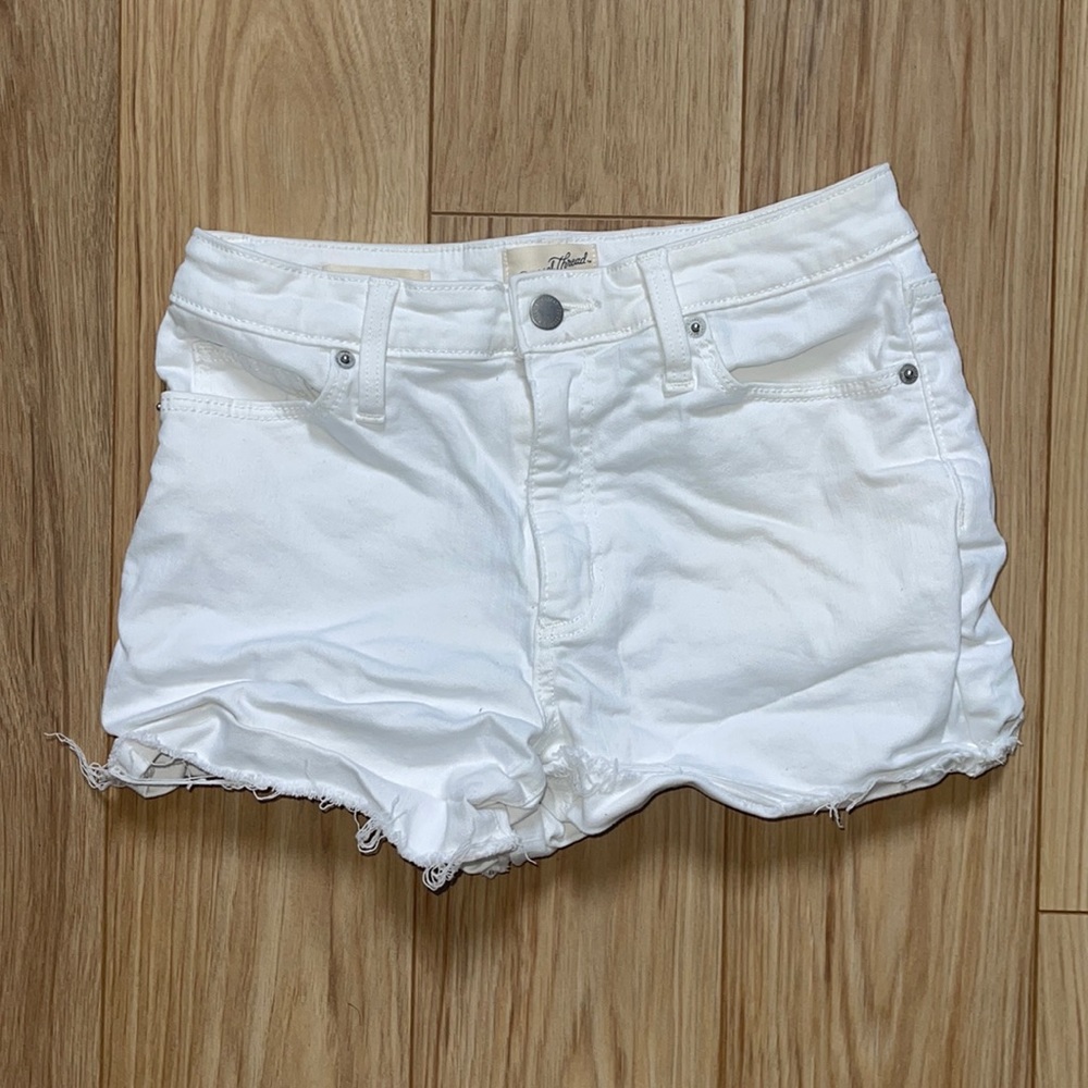 Universal Threads White Semi Distressed Shorts TBD